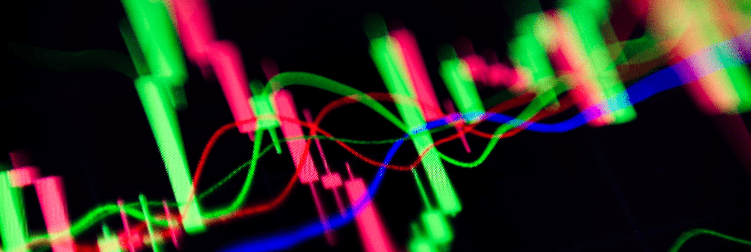 Forex chart with candlesticks pattern